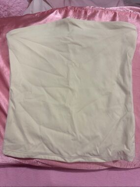 Garage Pale Yellow Strapless Tube Top